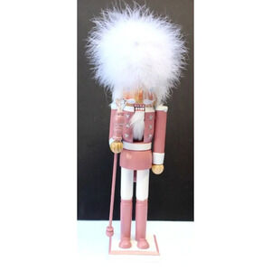 New Pink / Red Nutcrackers Toy Solider Drumming Christmas Room Decor Figure